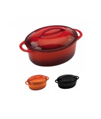 Oval Casserole Dish & Cover ( Strap Handles )
