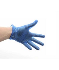 Blue Lightly Powdered Vinyl Gloves