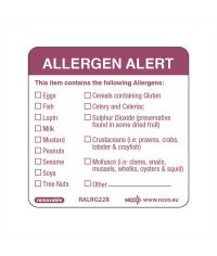 Removable Allergen Label (50x50mm)