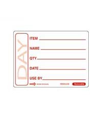 Removable Red Use By Label (50x65mm)