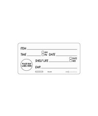 Removable Shelf Life Label (50x100mm)